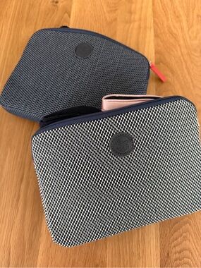 Set of TWO Air France Travel Kit Cosmetic Bags (w Travel Kit essentials inside).
